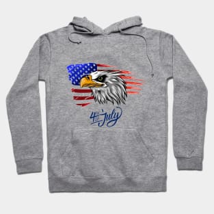 American Eagle Flag Patriotic Graphic 4th of July Hoodie